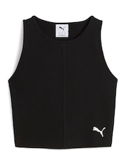 Puma Black Womens Wardrobe Ribbed Crop Top - Image 9 of 10