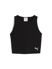 Puma Black Womens Wardrobe Ribbed Crop Top - Image 10 of 10