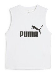Puma White Womens No. 1 Logo Slim Tank Top - Image 4 of 5