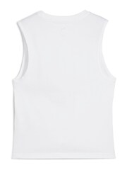 Puma White Womens No. 1 Logo Slim Tank Top - Image 5 of 5