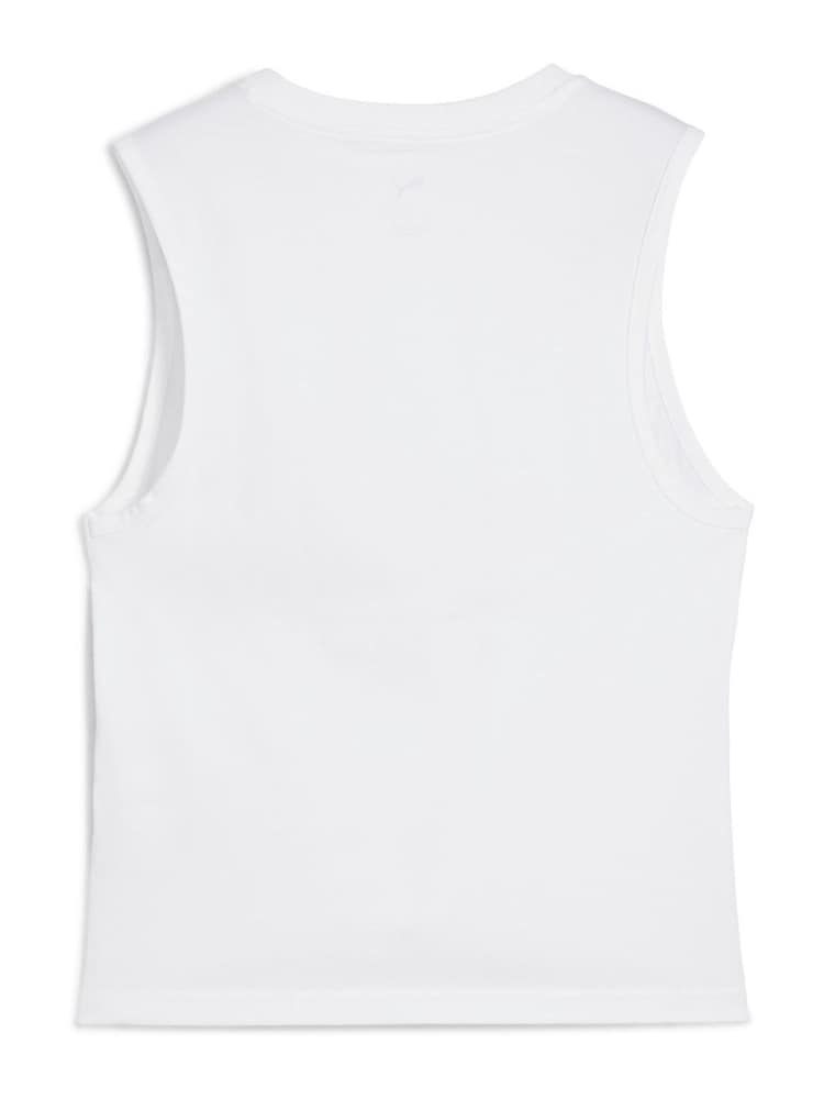 Puma White Womens No. 1 Logo Slim Tank Top - Image 5 of 5