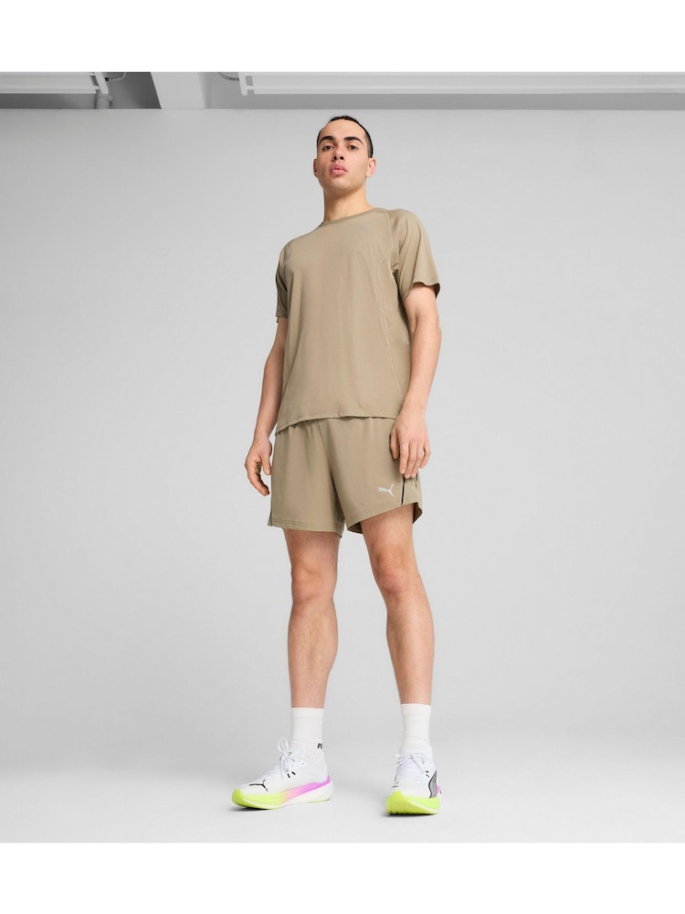 Puma Brown Mens Velocity 5" Running Shorts - Image 1 of 5