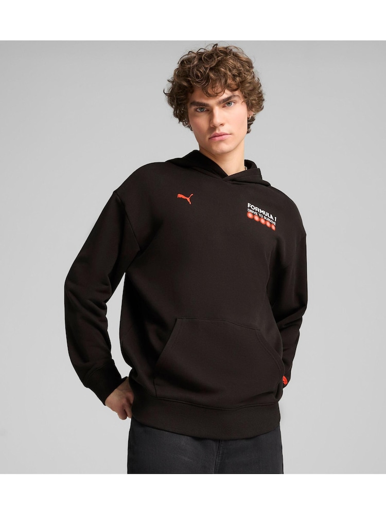 Puma Black Mens F1 Drive To Survive Graphic Hoodie - Image 1 of 5