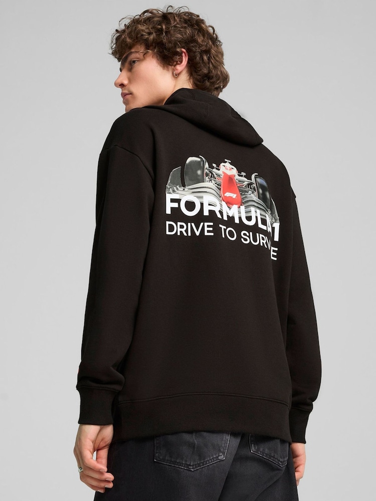 Puma Black Mens F1 Drive To Survive Graphic Hoodie - Image 5 of 5