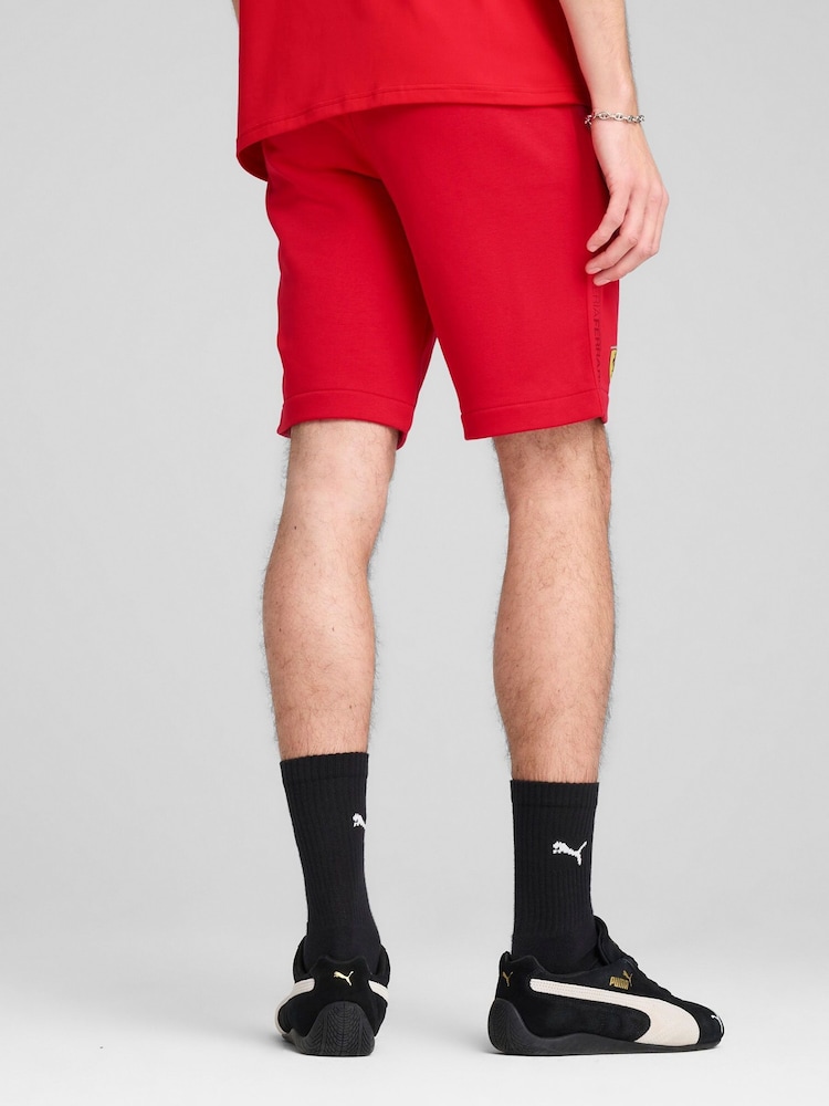 Puma Red Mens Scuderia Ferrari HP Race Sweat Shorts - Image 5 of 5