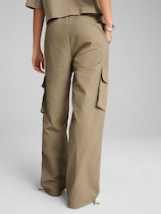 Puma Brown Womens Wardrobe Essential Relaxed Woven Cargo Joggers - Image 2 of 5