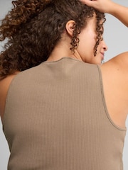 Puma Womens WARDROBE ESS Ribbed Crop Top - Imagen 3 de 4