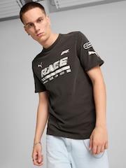Puma Black Mens F1 Graphic Print Ringer T-Shirt - Image 1 of 2