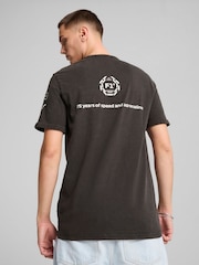Puma Black Mens F1 Graphic Print Ringer T-Shirt - Image 2 of 2