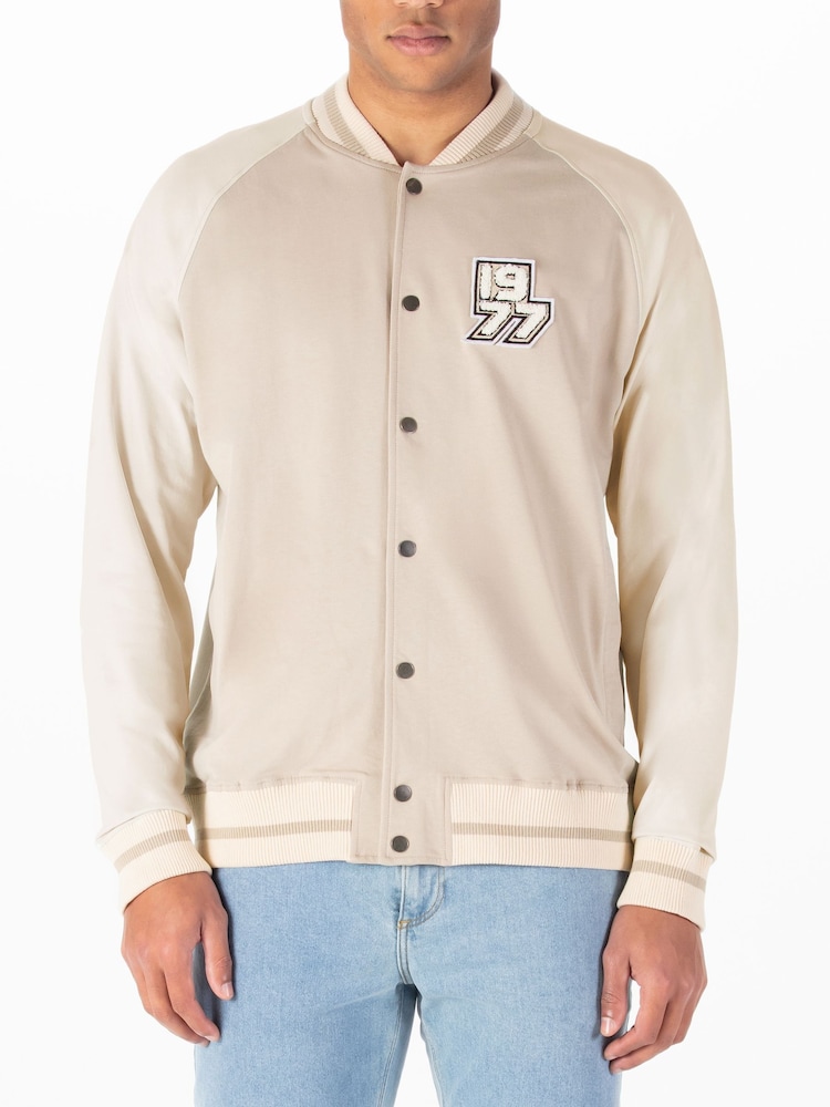Luke 1977 Cream Kansas Varsity 100% Cotton Jacket - Image 1 of 6