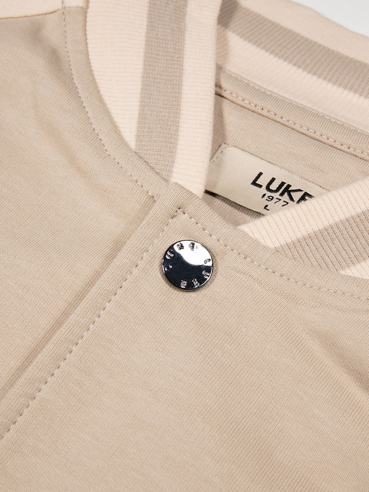 Luke 1977 Cream Kansas Varsity 100% Cotton Jacket - Image 6 of 6