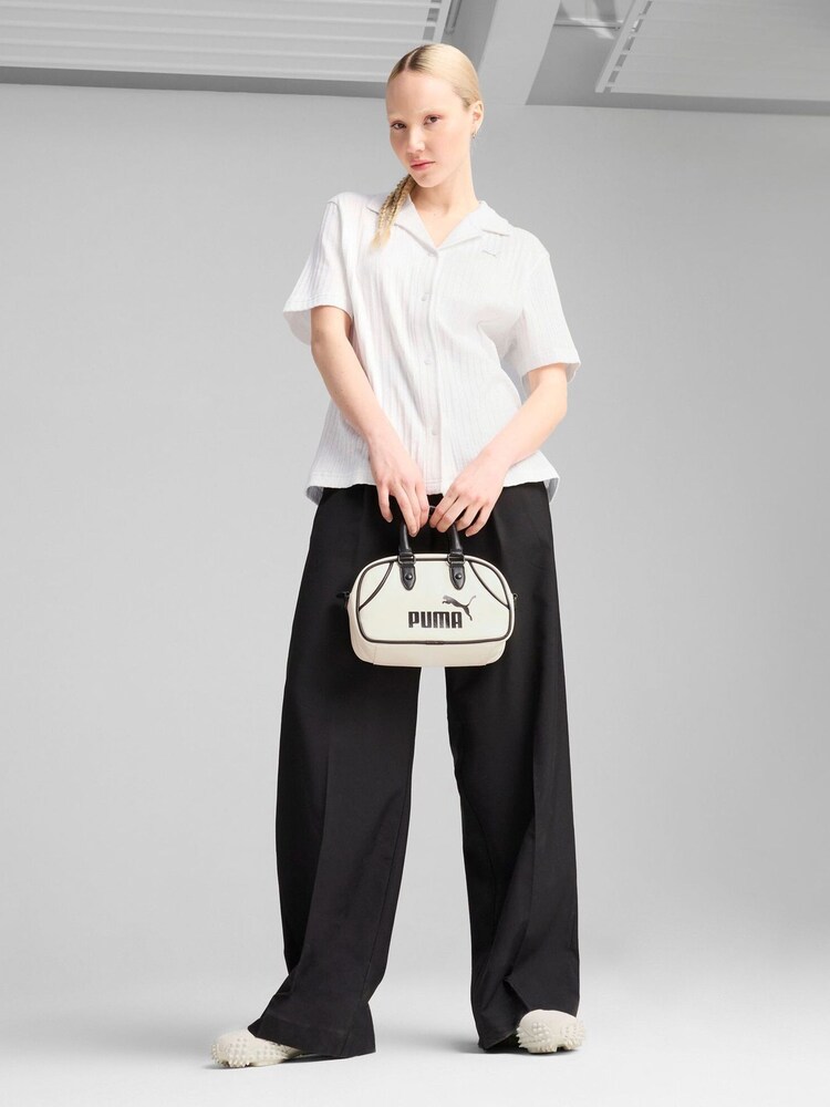 Puma White Womens Wardrobe Essential Pointelle Shirt - Image 2 of 10 Puma White Womens Wardrobe Essential Pointelle Shirt - Image 2 of 10