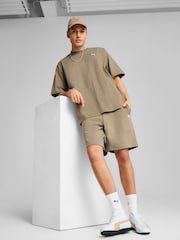 Puma Brown Mens Oversized Wardrobe Essentials T-Shirt - Image 1 of 4