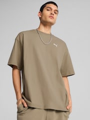 Puma Brown Mens Oversized Wardrobe Essentials T-Shirt - Image 2 of 4