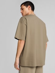 Puma Brown Mens Oversized Wardrobe Essentials T-Shirt - Image 3 of 4