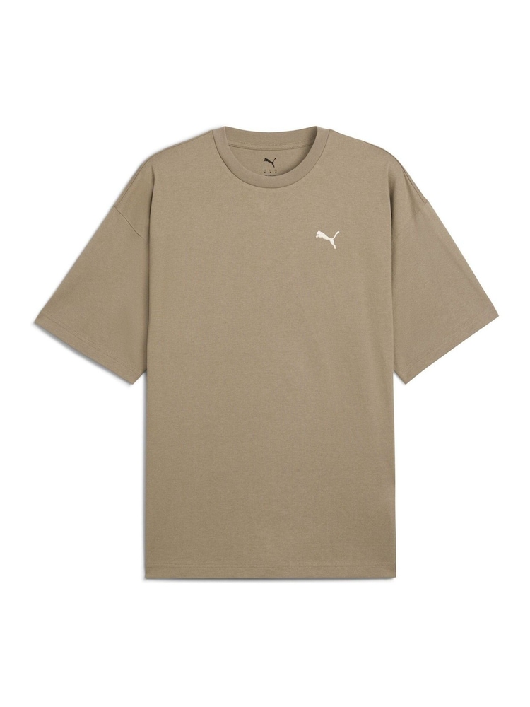 Puma Brown Mens Oversized Wardrobe Essentials T-Shirt - Image 4 of 4