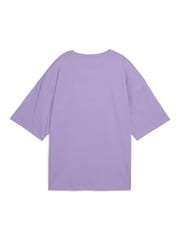 Puma Purple Womens Oversized Wardrobe Essentials T-Shirt - Image 2 of 2