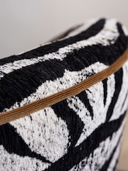 Rockett St George Zebra Woven Black & Cream Munro Swivel Chair - Image 6 of 9