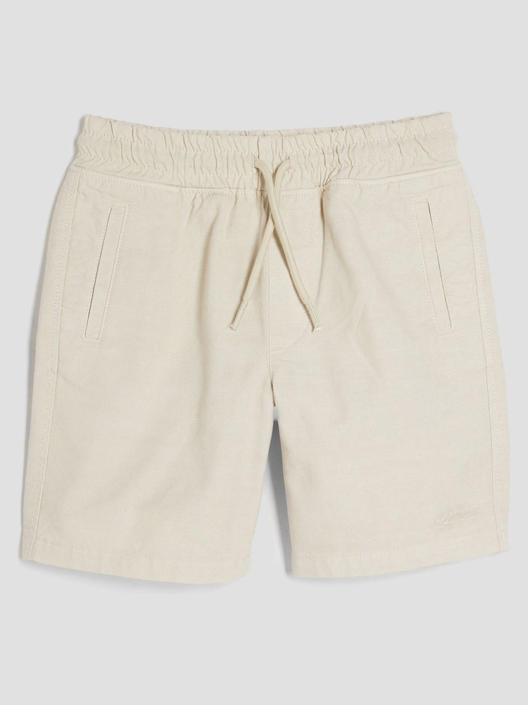 River Island Natural 100% Cotton Boys Pull On Shorts - Image 1 of 4
