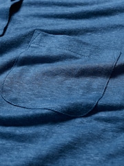 Seasalt Cornwall Blue Parsley Fern Linen 100% Linen Jersey Shirt - Image 5 of 5