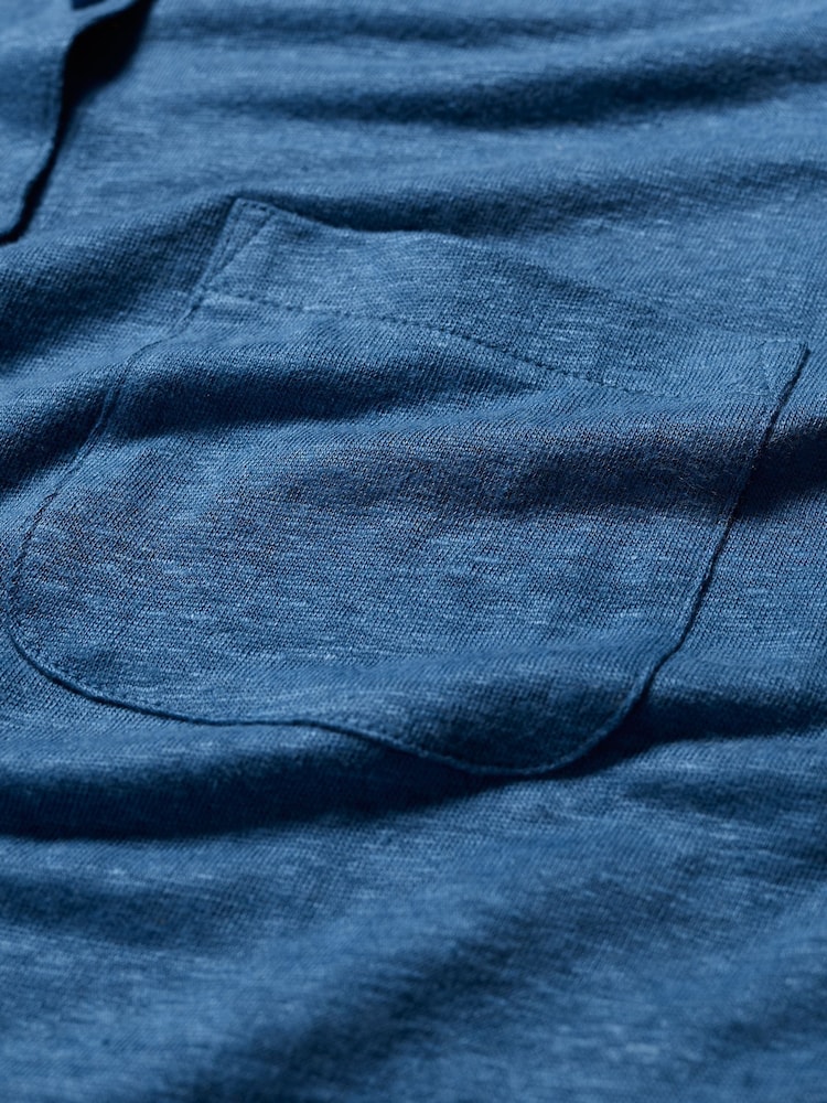 Seasalt Cornwall Blue Parsley Fern Linen 100% Linen Jersey Shirt - Image 5 of 5