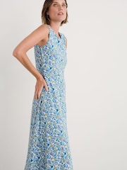 Seasalt Cornwall Blue Petite Sweet Violet Jersey Midi Dress - Image 1 of 5