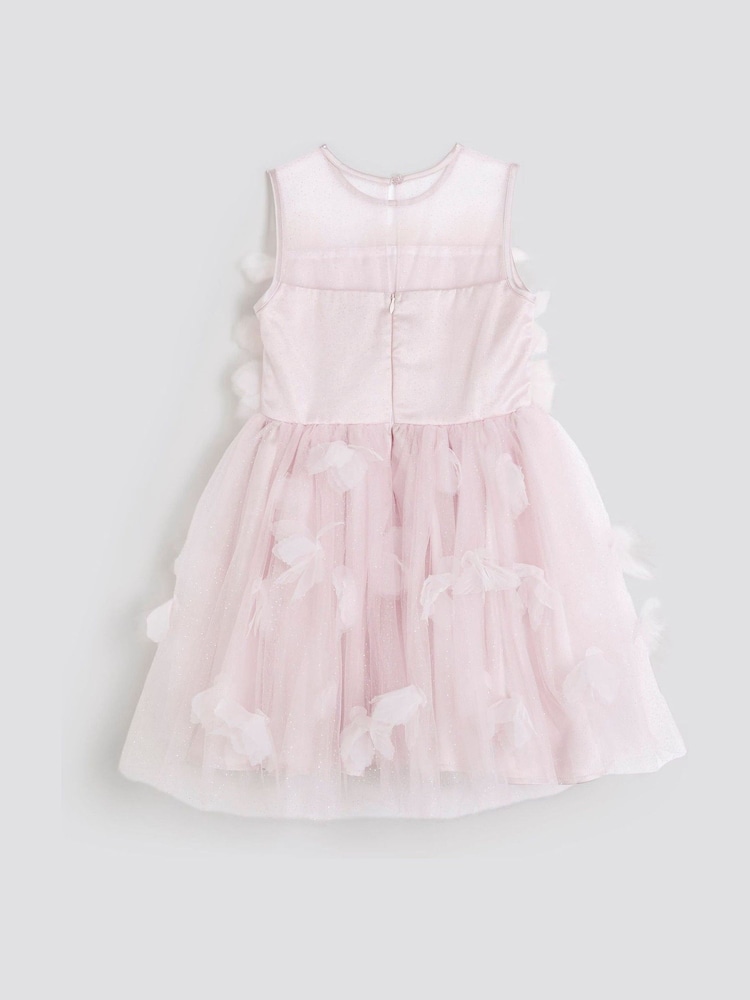 River Island Pink Girls Embellished Prom 100% Cotton Dress - Image 1 of 4