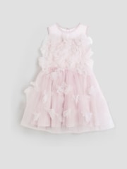River Island Pink Girls Embellished Prom 100% Cotton Dress - Image 2 of 4