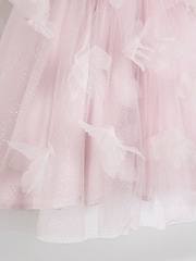 River Island Pink Girls Embellished Prom 100% Cotton Dress - Image 3 of 4
