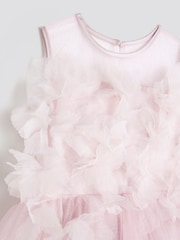 River Island Pink Girls Embellished Prom 100% Cotton Dress - Image 4 of 4