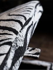 Rockett St George Zebra Woven Black & Cream Sedona Storage Ottoman - Image 7 of 11