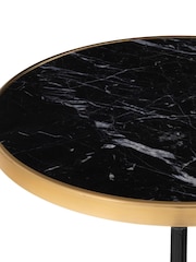 La Redoute Intérieurs Black Bistro Cast Iron & Marble Garden Table - Image 4 of 4