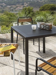 La Redoute Intérieurs Black Choe Square Perforated Metal Garden Table - Image 1 of 3