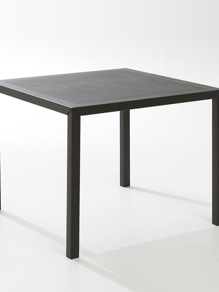 La Redoute Intérieurs Black Choe Square Perforated Metal Garden Table - Image 2 of 3
