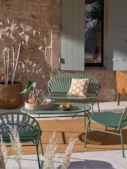 La Redoute Intérieurs Set of 2 Khaki Solale Metal Garden Armchairs - Image 1 of 5