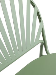 La Redoute Intérieurs Set of 2 Khaki Solale Metal Garden Armchairs - Image 4 of 5