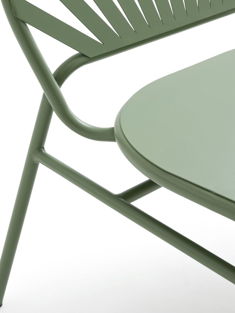 La Redoute Intérieurs Set of 2 Khaki Solale Metal Garden Armchairs - Image 5 of 5
