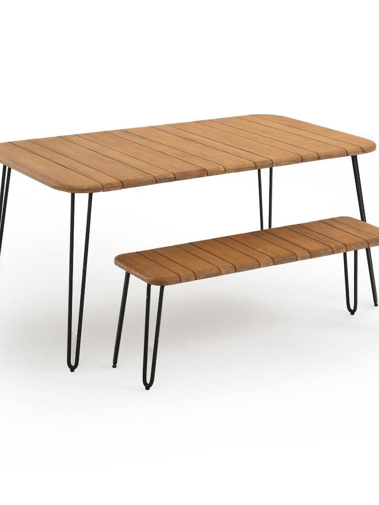 La Redoute Intérieurs Acacia Spritz Folding Garden Bench - Image 5 of 5