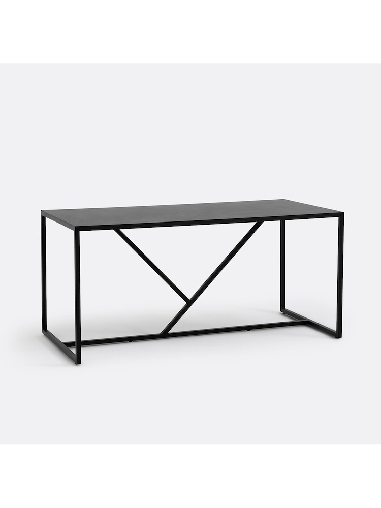 La Redoute Intérieurs Black Abby Aluminium Rectangular Garden Table - Image 2 of 6