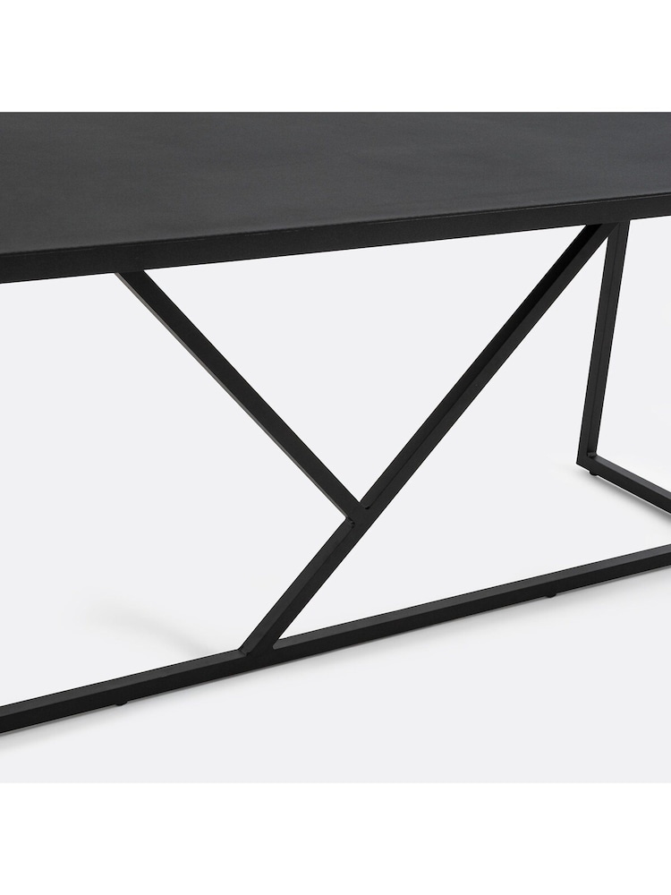 La Redoute Intérieurs Black Abby Aluminium Rectangular Garden Table - Image 6 of 6