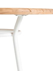 La Redoute Intérieurs White Natural Chassagne Teak & Aluminium Garden Bar Table - Image 5 of 5