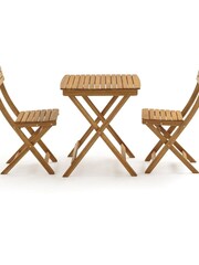 La Redoute Intérieurs Acacia Garden Foldable Acacia Dining Set 3 Piece - Image 2 of 4