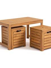 La Redoute Intérieurs Acacia Garden Bench and Storage Chest Set - Image 3 of 6