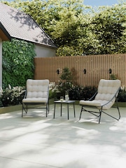 Charles Bentley Oatmeal Porto 2 Seater Bistro Set with Cushions - Image 1 of 6