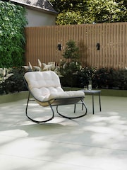 Charles Bentley Oatmeal Porto Rocking Chair with Cushions - Image 1 of 6