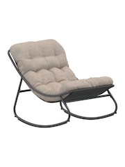 Charles Bentley Oatmeal Porto Rocking Chair with Cushions - Image 2 of 6