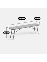 La Redoute Intérieurs Acacia Green Hanso Bench with Fold Away Legs - Image 4 of 6