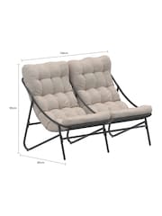 Charles Bentley Oatmeal Porto 4 Seater Lounge Set with Cushions - Image 4 of 6