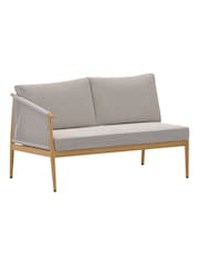 Charles Bentley Grey Almada Rope Weave 4 Seater Corner Lounge Set - Image 3 of 6