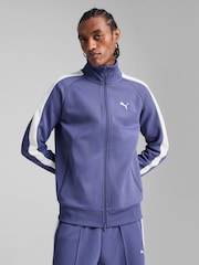 Puma Blue Mens T7 Always On Track 100% Cotton Jacket - Image 1 of 4